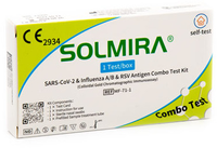 SOLMIRA® Combo 4 in 1 Laientest (SARS-COV-2, Influenza, RSV), Einzelpackung