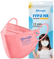 3D Atemschutzmaske FFP2 NR, Fischform, Wassermelone, Größe XS