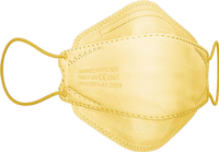 3D Atemschutzmaske FFP2 NR, Fischform, gelb Größe M