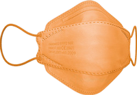 3D Atemschutzmaske FFP2 NR, Fischform, orange Größe M