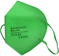 Atemschutzmaske FFP2 NR, Schnabelform, smaragdgrün, Größe M