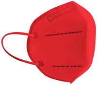 Atemschutzmaske FFP2 NR, Schnabelform, rot, Größe M-L