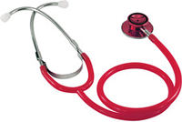 Ratiomed Doppelkopf-Stethoskop, silber, rot