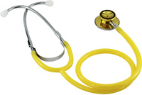 Ratiomed Doppelkopf-Stethoskop, silber, gelb