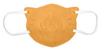 Mund-Nasen-Schutz Typ IIR, Katzenmotiv, orange, Größe S