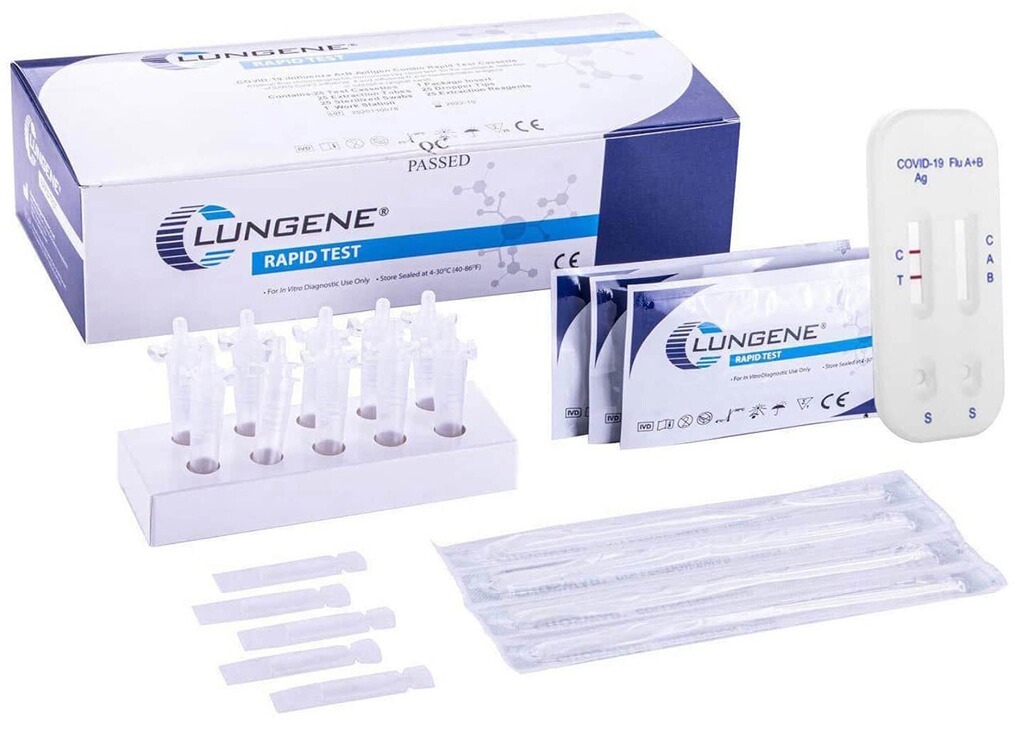 Clungene 2019-nCoV Antigen-Profi-Schnelltest, 3in1 Combo Test, Pckg 25 Stck